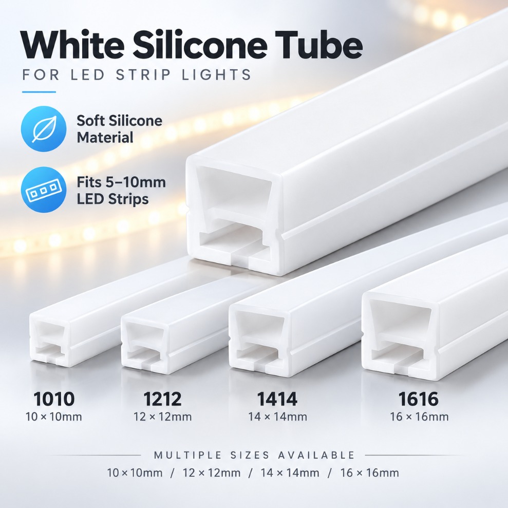 Outdoor Power Strip Weatherproof - IP67 Waterdichte Siliconen Neon Lichtslang Flexibele