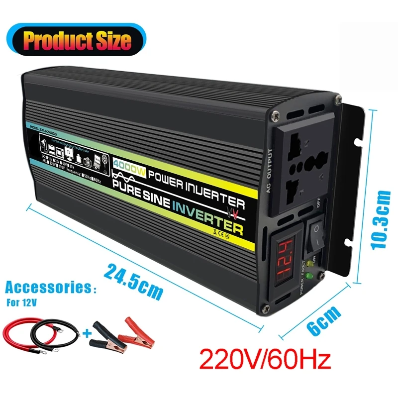 4000W Zuivere Sinus Auto Omvor - Ac Outdoor Power recensie en prijs